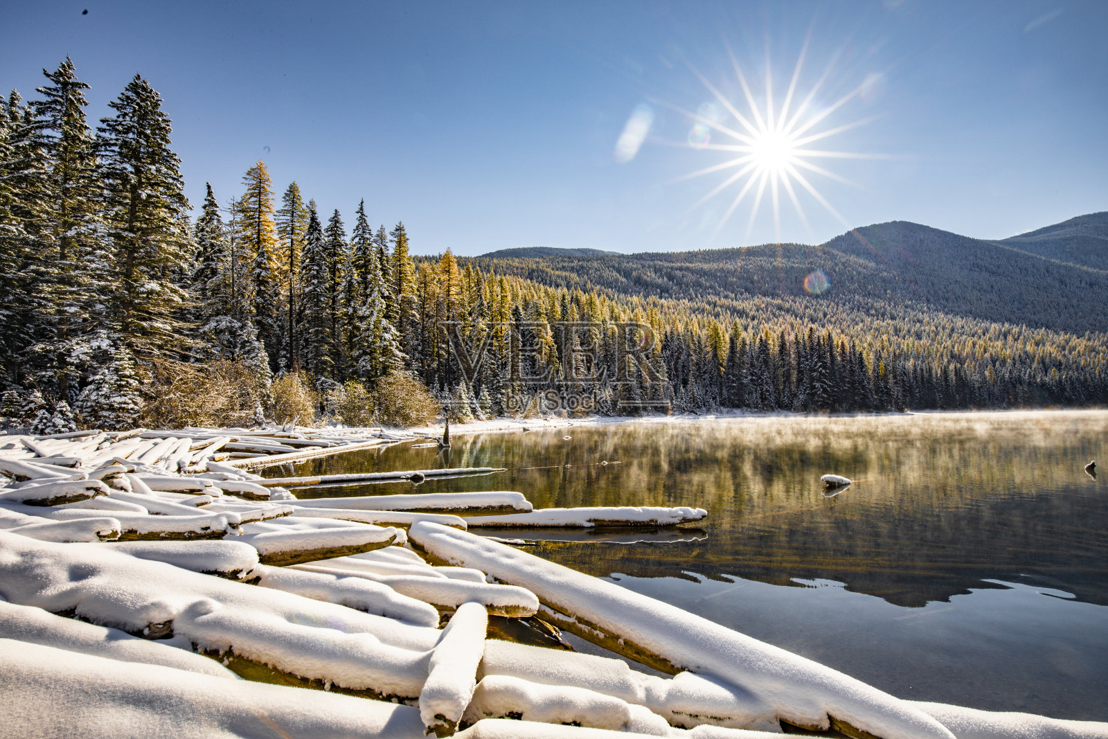 蒙大拿的冬天照片摄影图片
