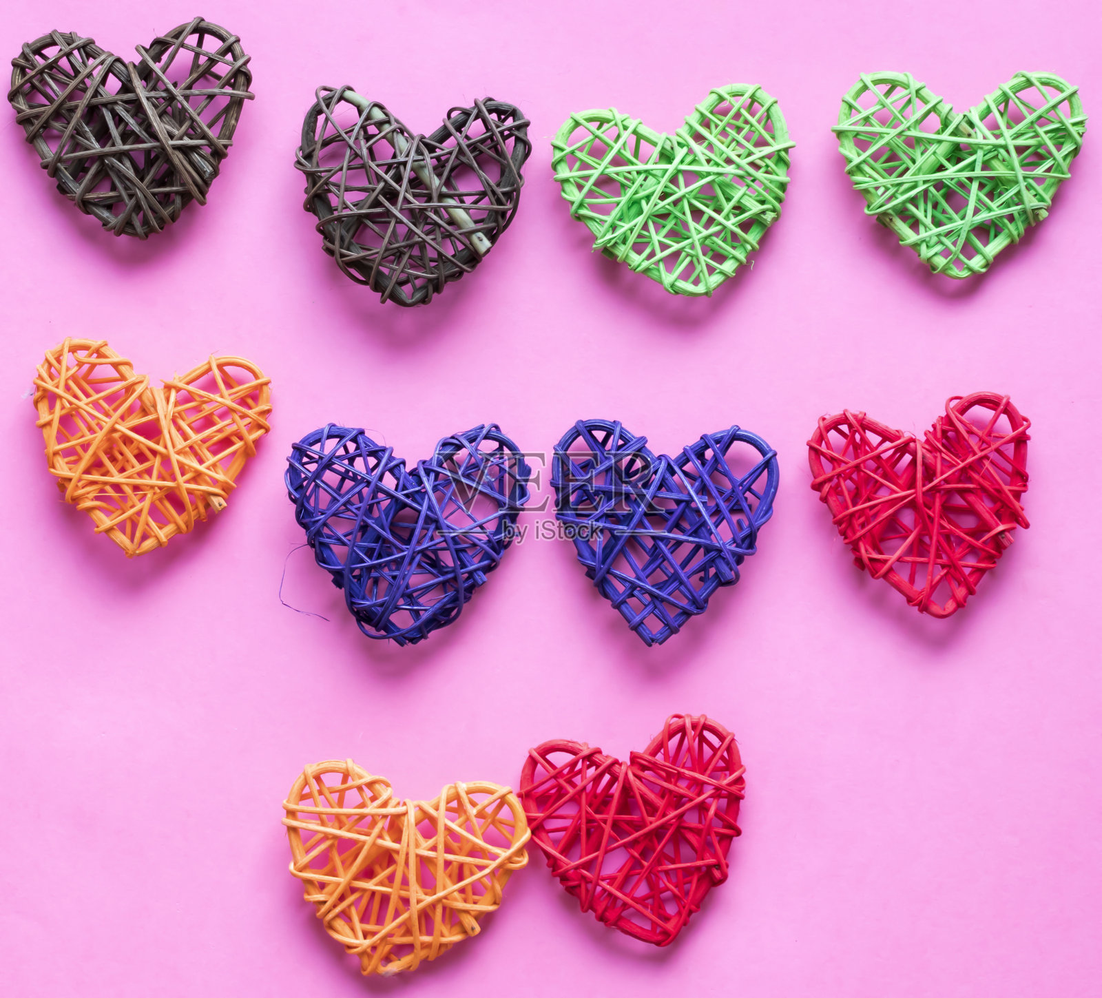 粉色背景，情人节。照片摄影图片