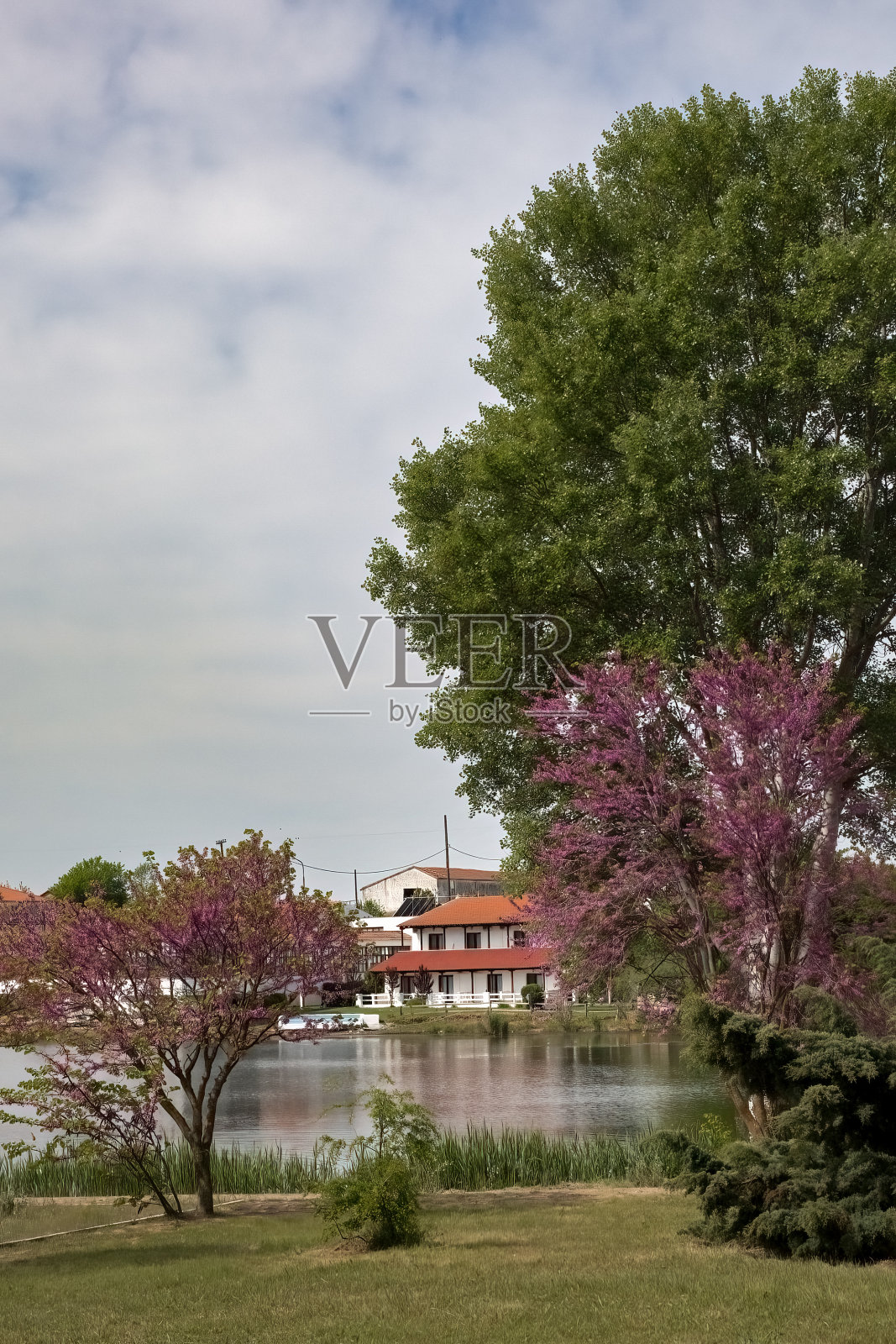 希腊埃夫罗斯地区的Tychero湖照片摄影图片