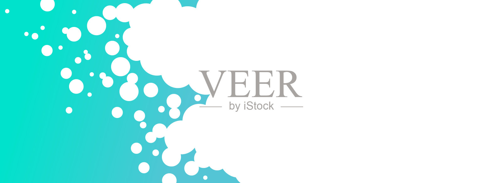 随机绘制的背景与清爽的蓝色和泡沫图案。矢量图像的标题，横幅和标题。插画图片素材