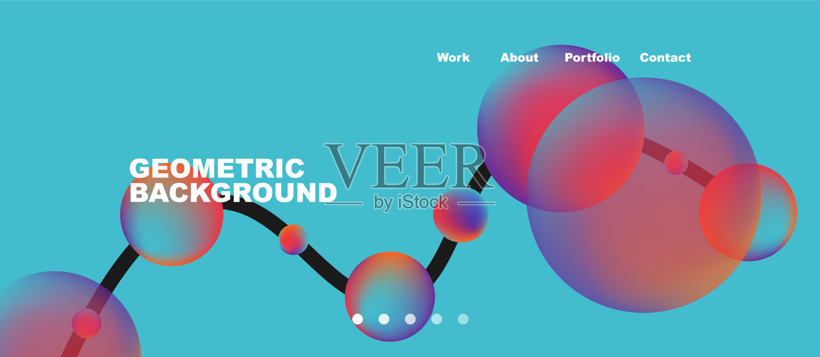 网络概念线点几何连接插画图片素材