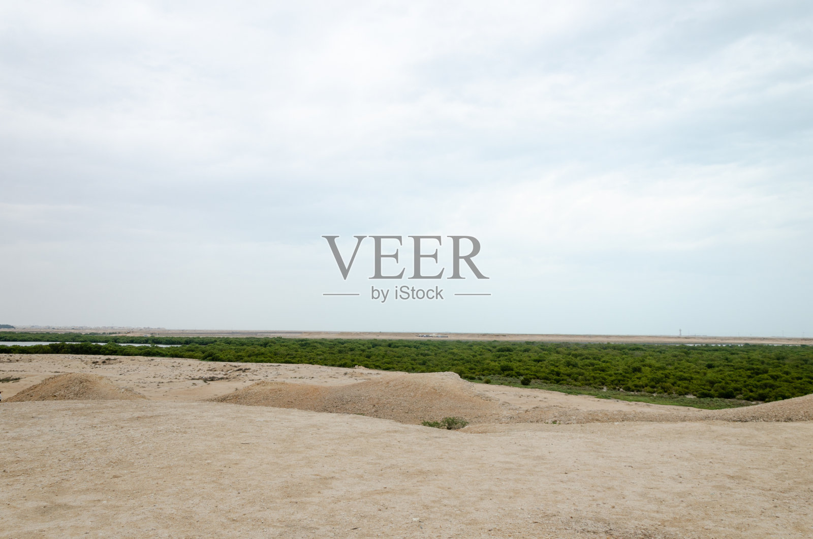 卡塔尔豪尔紫色岛的迷人景色照片摄影图片