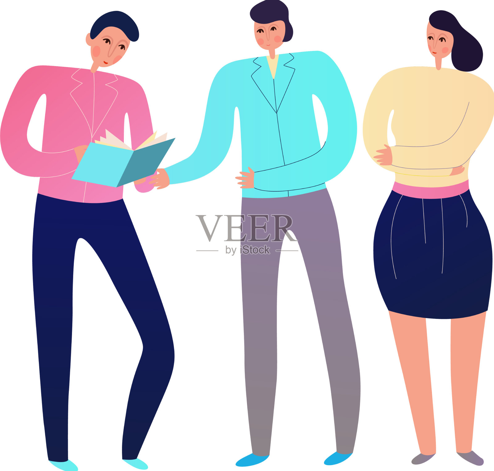 扁平商务会议设计元素图片