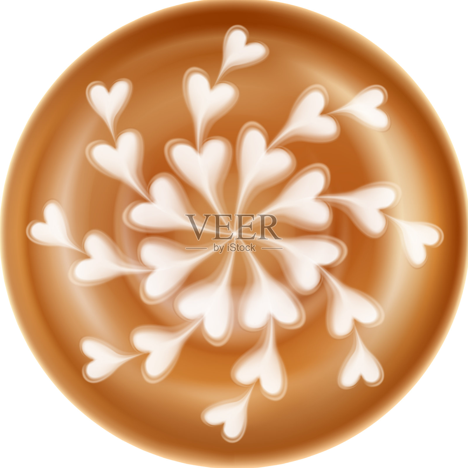 写实拉花艺术设计元素图片