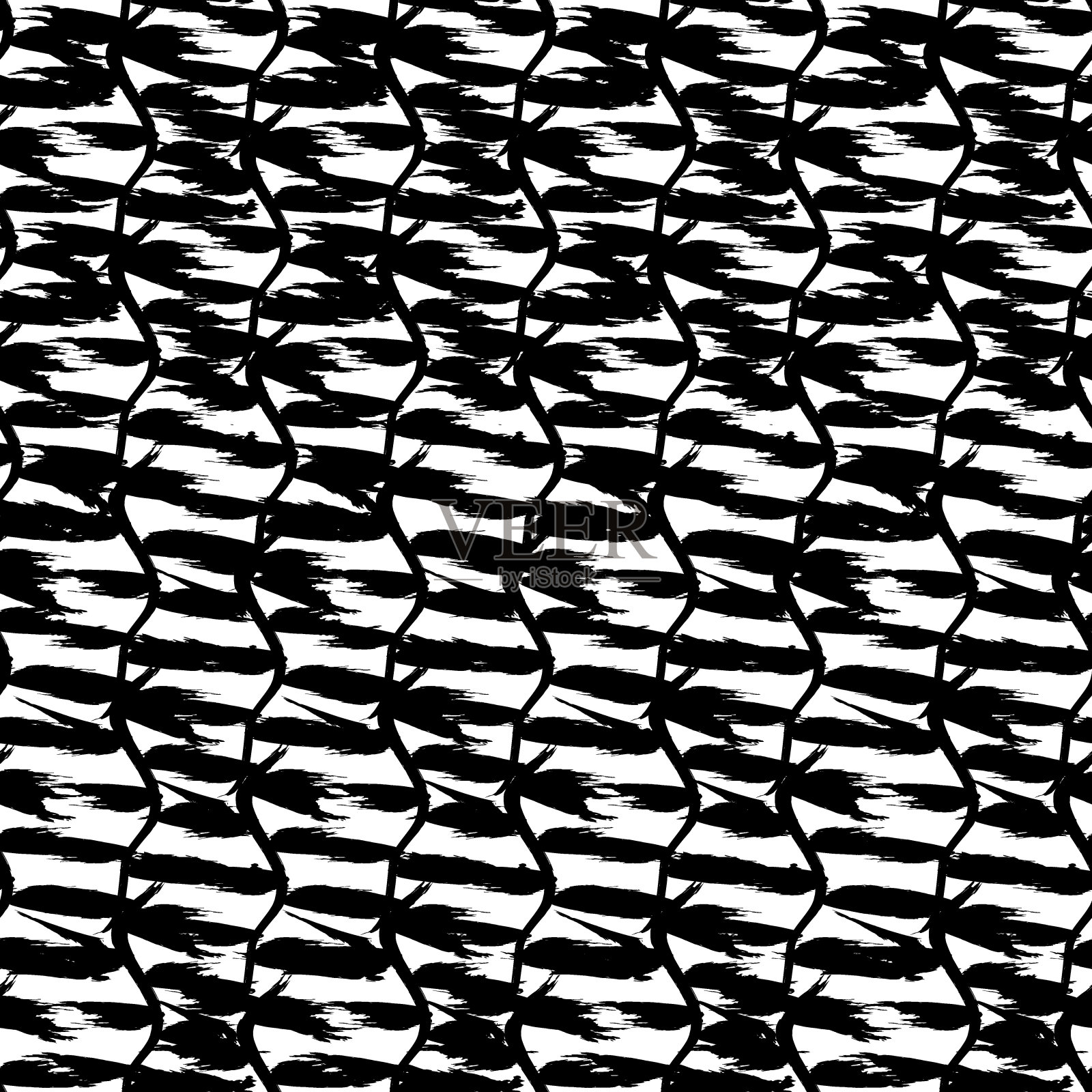 手绘抽象壁纸。漆刷表面花纹无缝。纹理背景。模板映像。面料图案。电子纸。民族纺织印花背景。艺术插图。插画图片素材