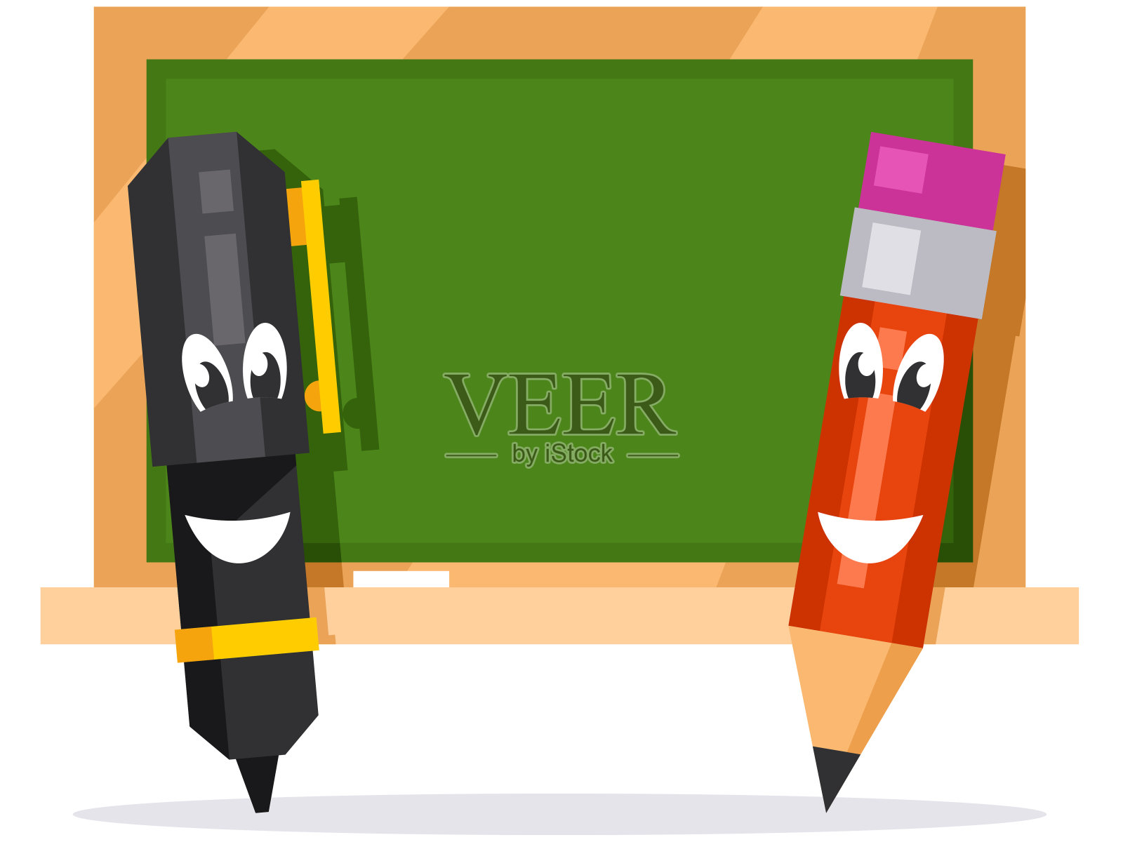 铅笔和笔矢量插画图片素材