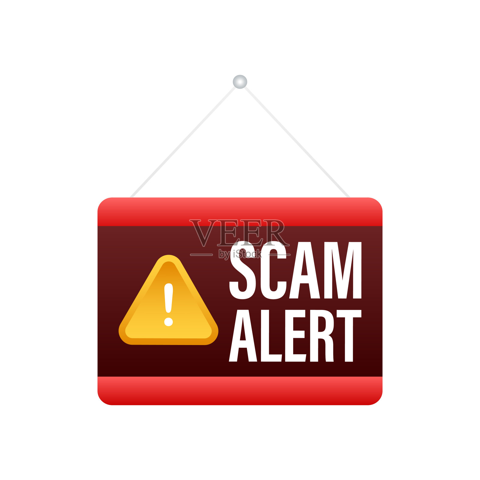 诈骗警报。黑客攻击和网络安全矢量概念，网络钓鱼骗局。网络和互联网安全。矢量插图。插画图片素材