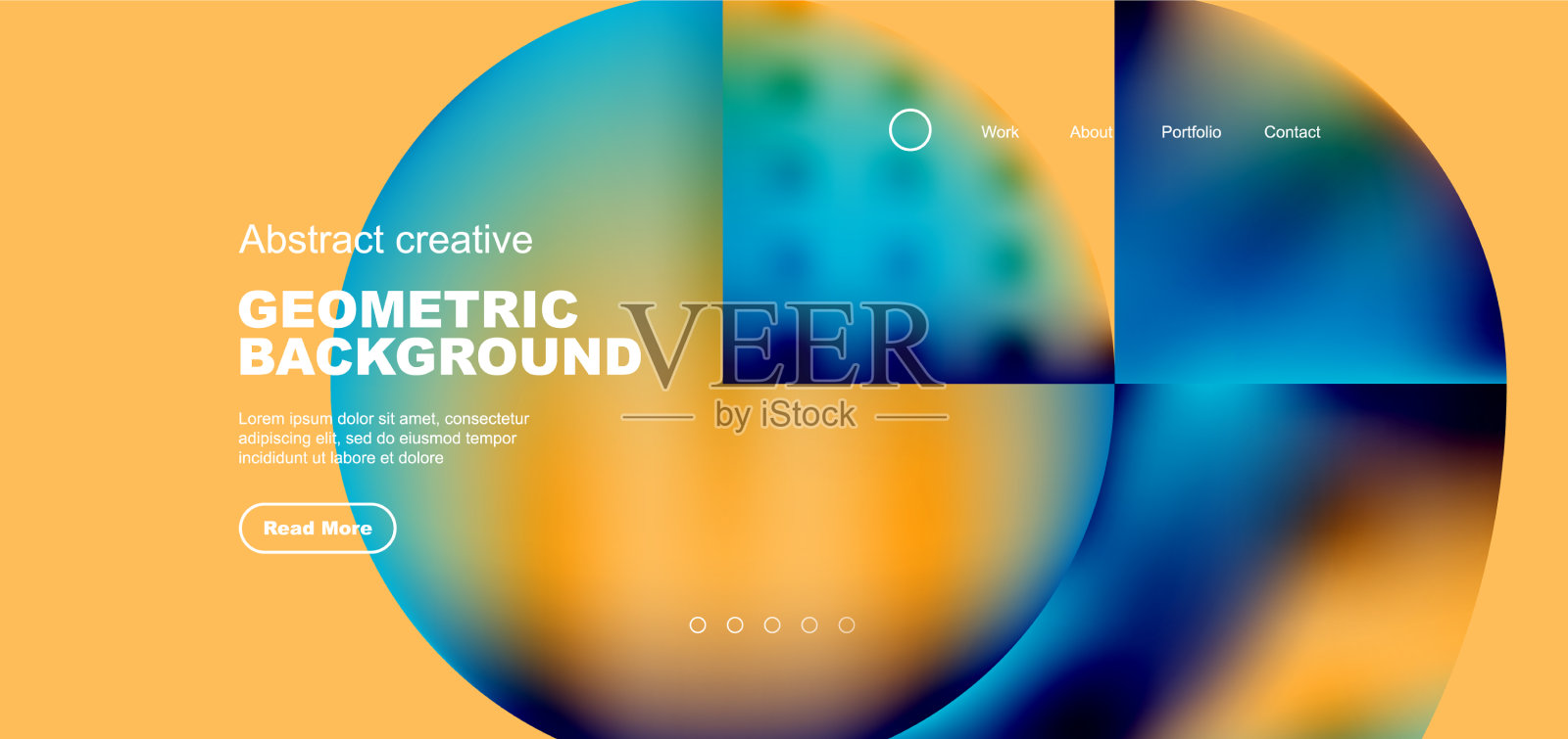 圆形、圆形和线条与流体插画图片素材