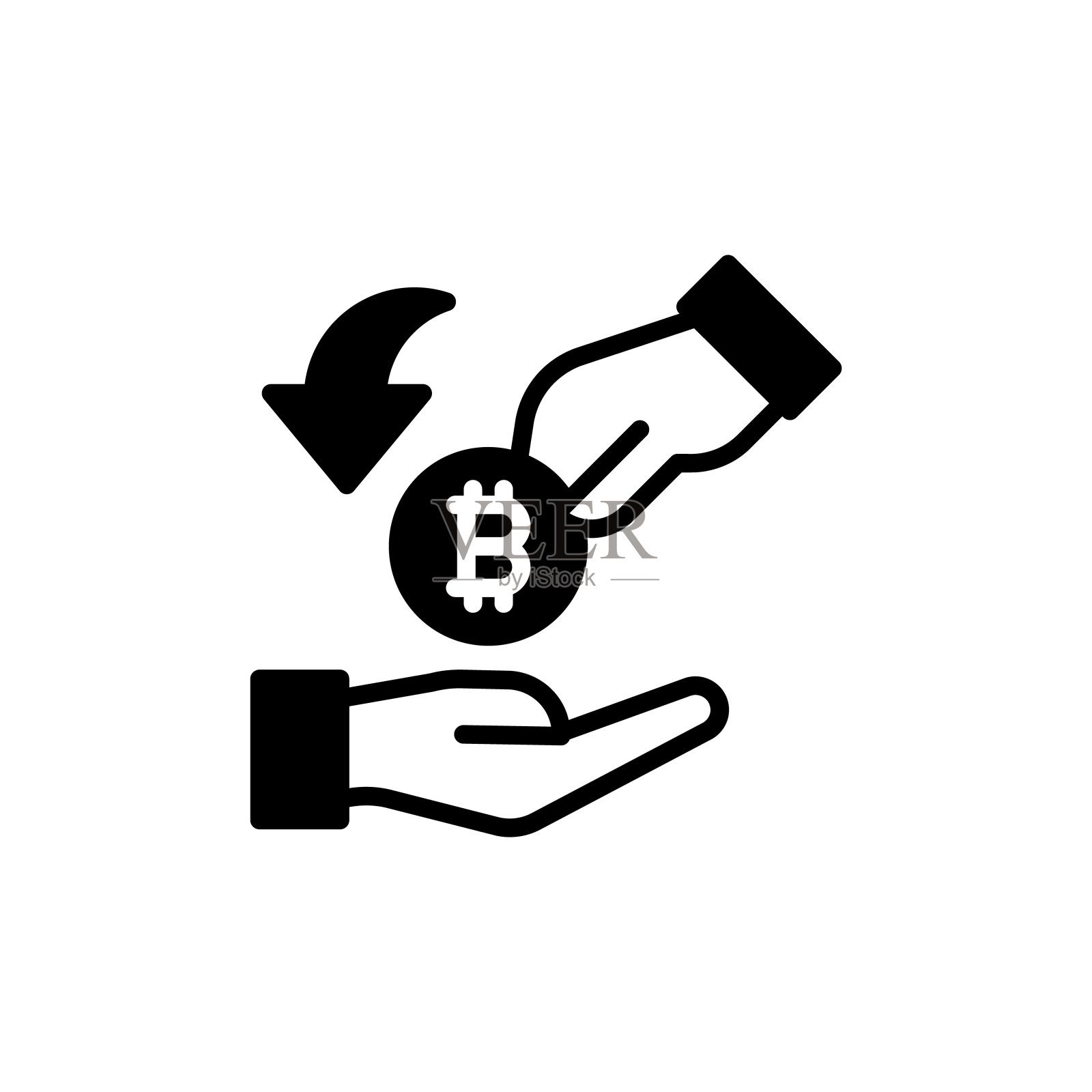 矢量中的加密资金图标。标识插画图片素材