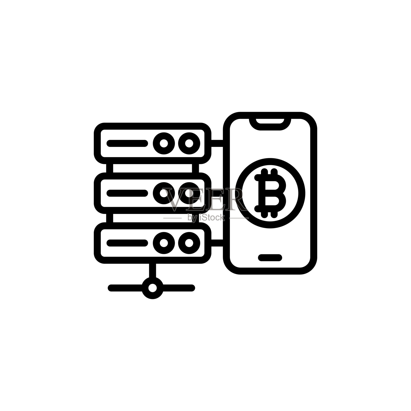 矢量中的服务器图标。标识插画图片素材