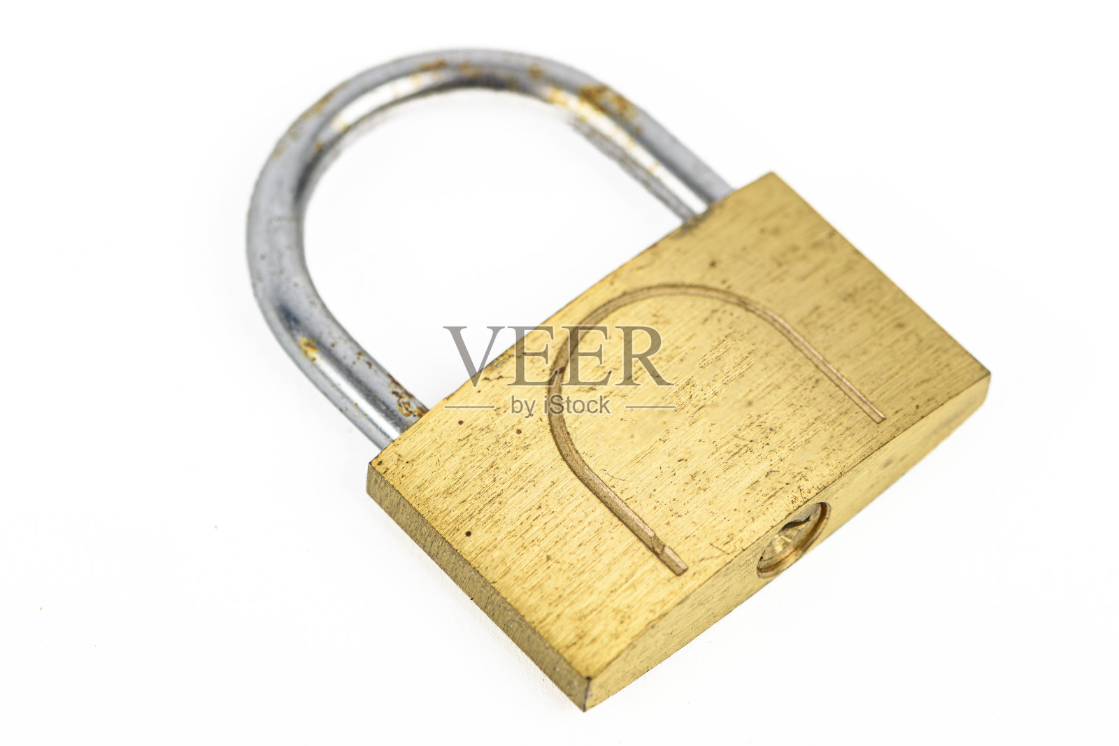 挂锁工作室在白色背景上拍摄照片摄影图片