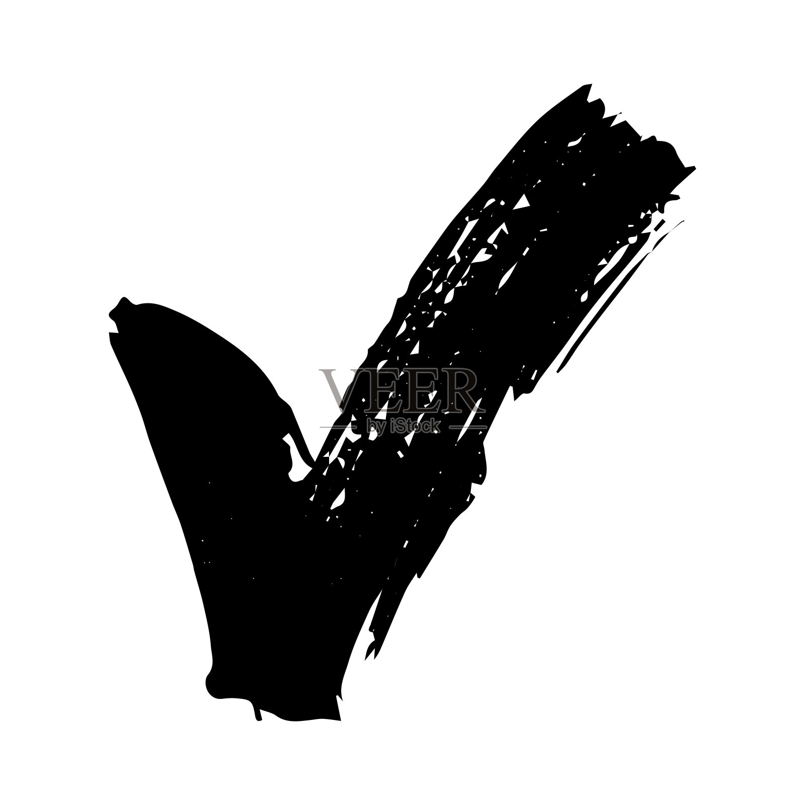 手绘勾号设计元素图片