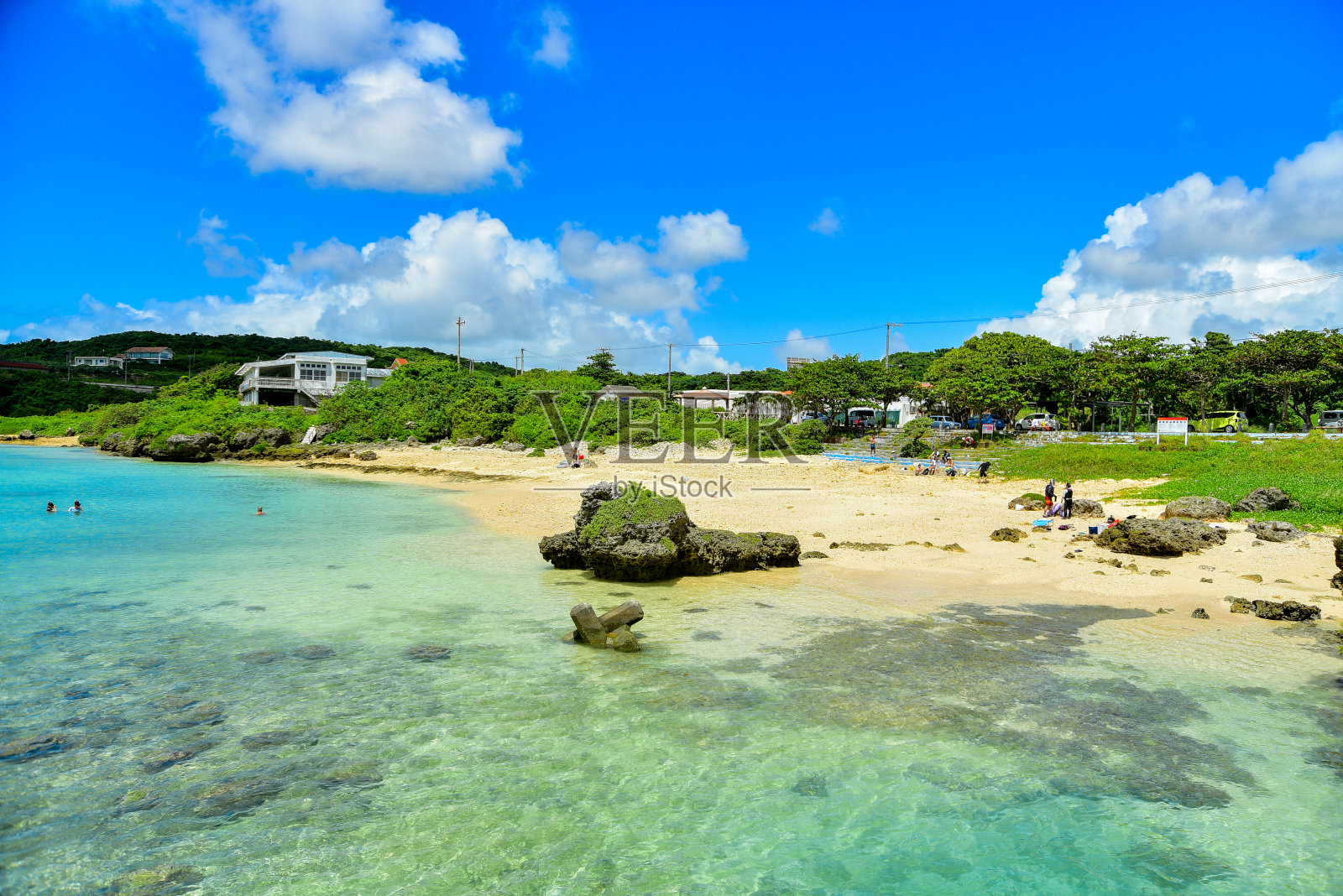 冲绳的壮丽景色，大海的颜色非常美丽照片摄影图片