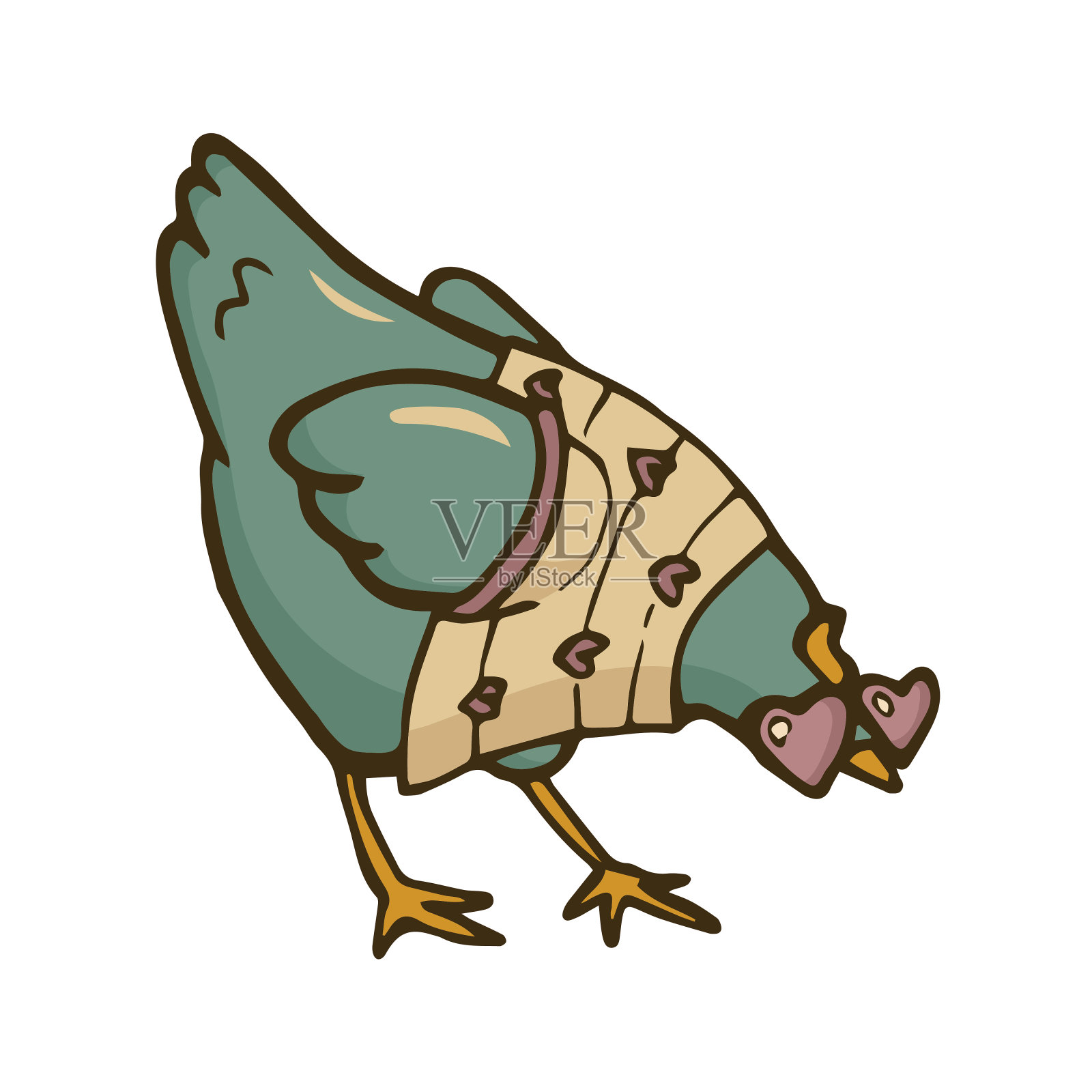 鸡手绘插图。鸡肉和鸡蛋。用于鸡肉制造。矢量插图。插画图片素材