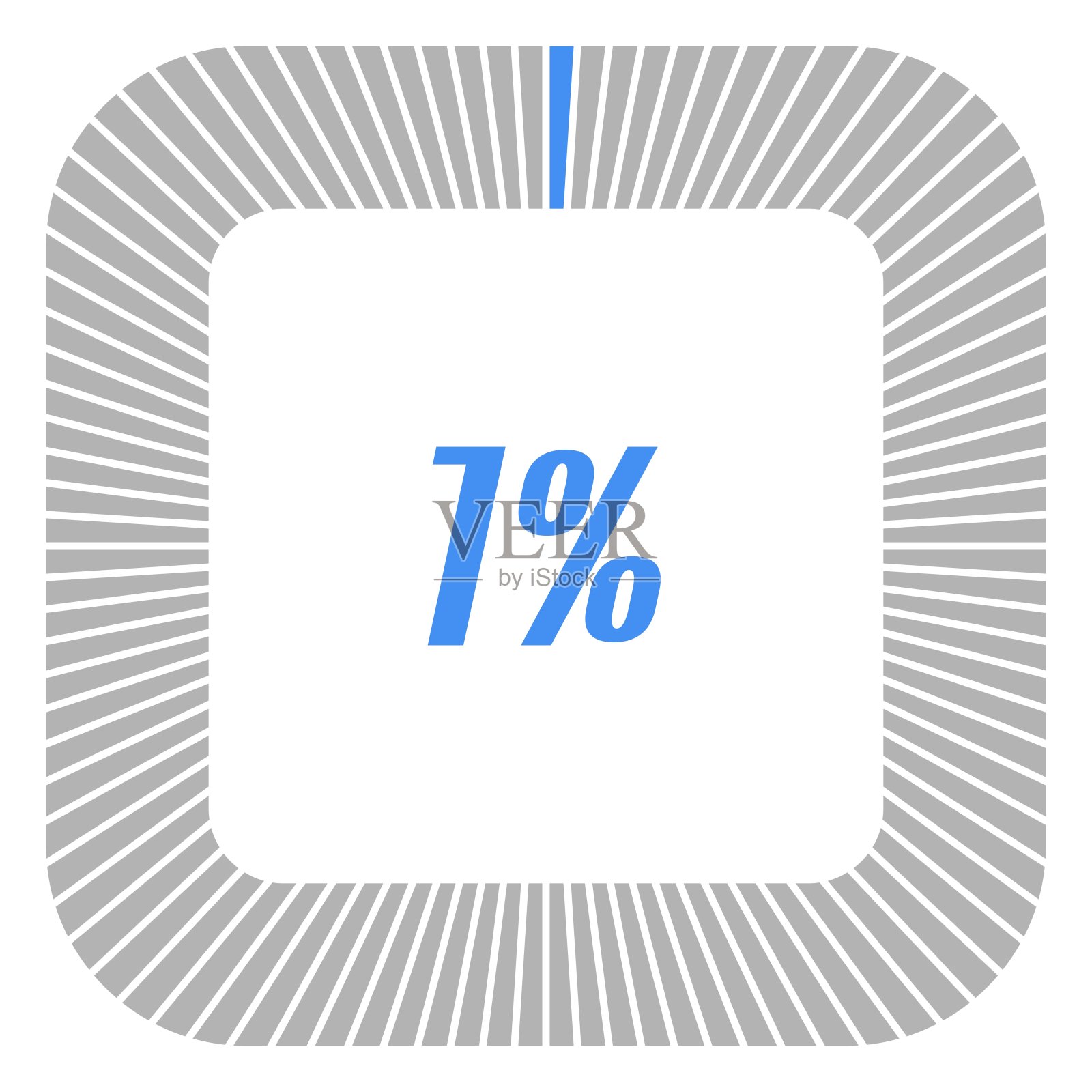 用于信息图、文件或报告的1%方形百分比图。向量。设计元素图片