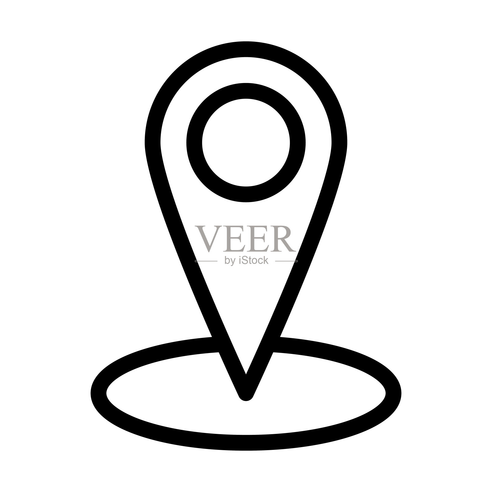 Gps粗线图标设计元素图片