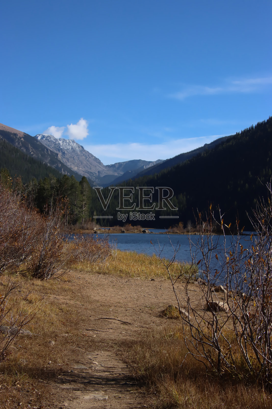 环湖小径照片摄影图片