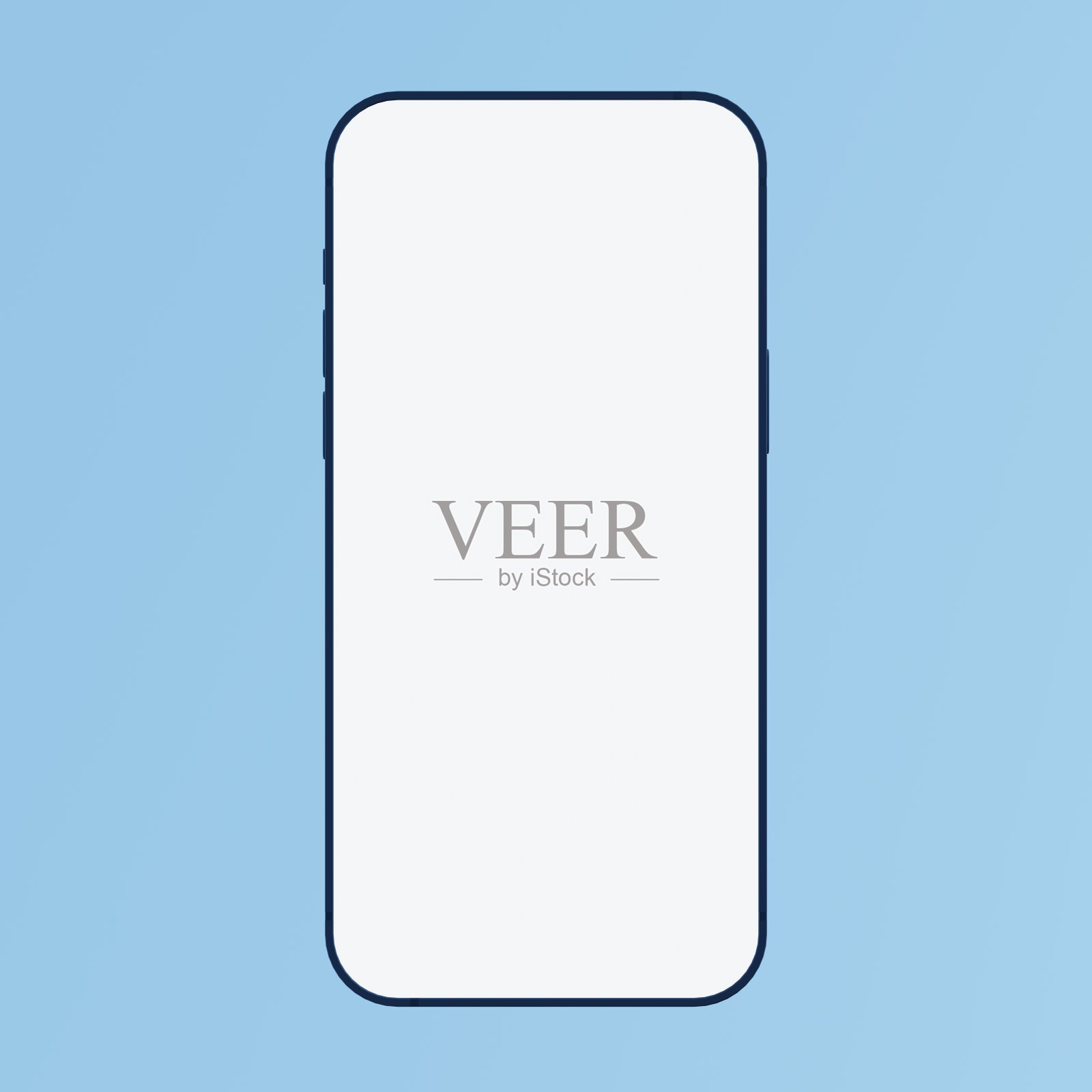 智能手机白色发光的空白屏幕与霓虹灯，模型特写视图，复制空间，彩色背景照片摄影图片