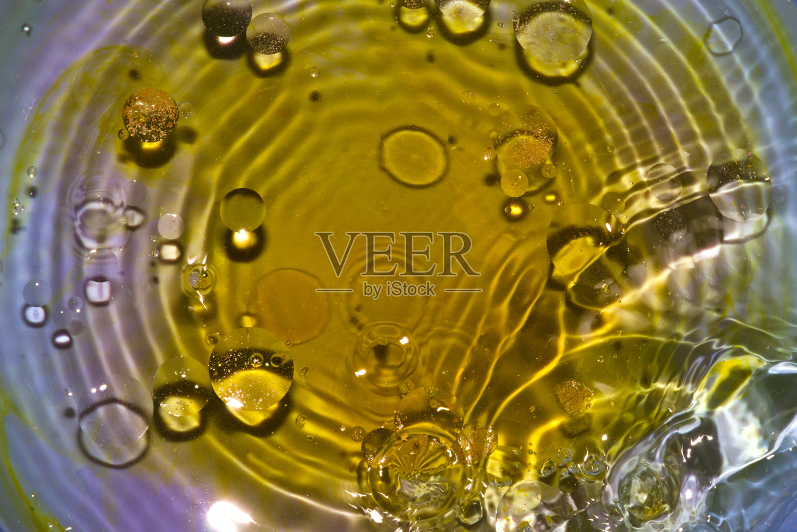 波纹黄紫水，创意艺术设计照片摄影图片