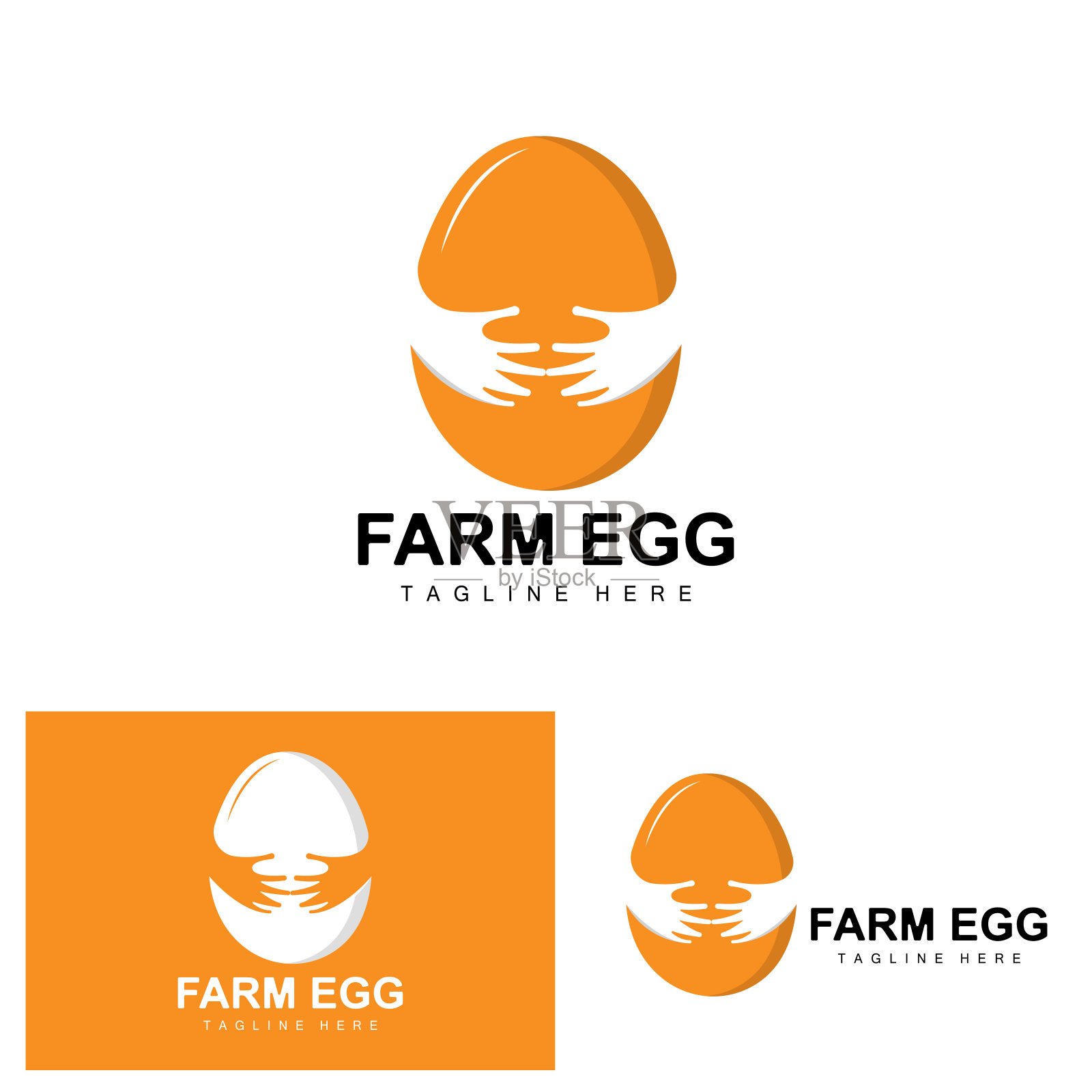 鸡蛋标志，鸡蛋农场设计，鸡标志，亚洲食物矢量插画图片素材