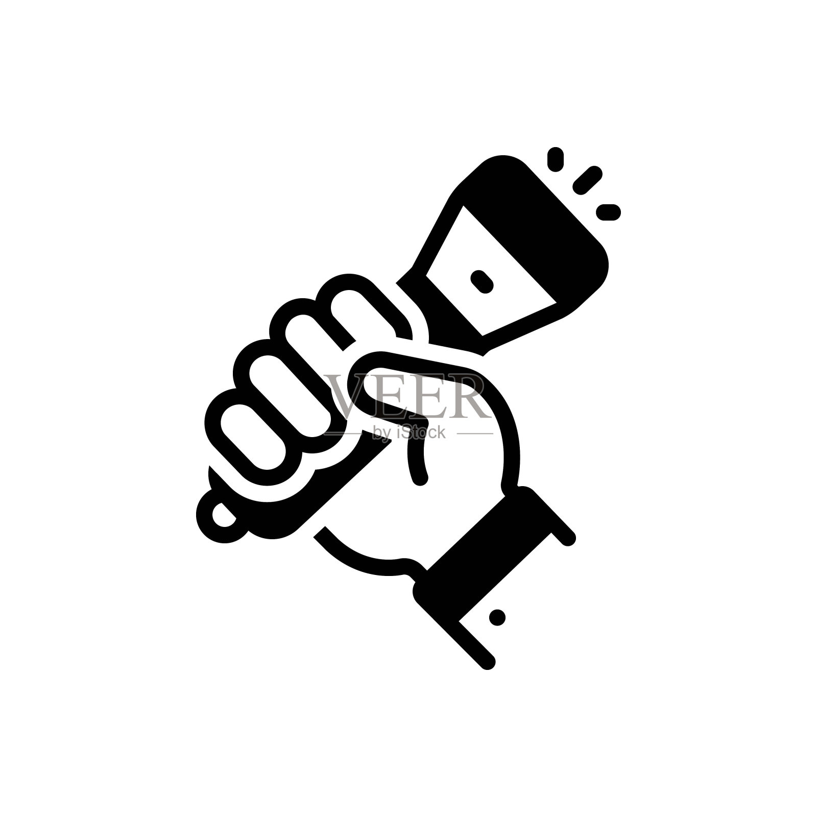 手持数字插画图片素材