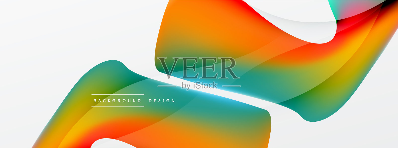 摘要背景流体梯度彩色波插画图片素材