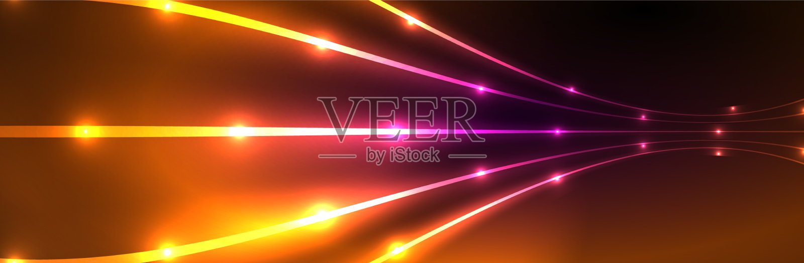 闪亮的霓虹灯暗抽象背景与插画图片素材