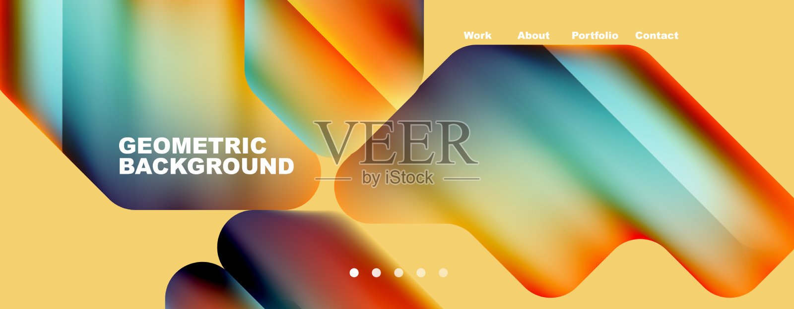 新潮极简几何构图插画图片素材