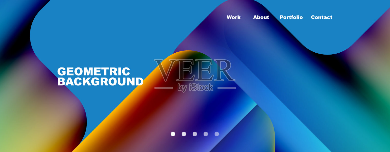 新潮极简几何构图插画图片素材