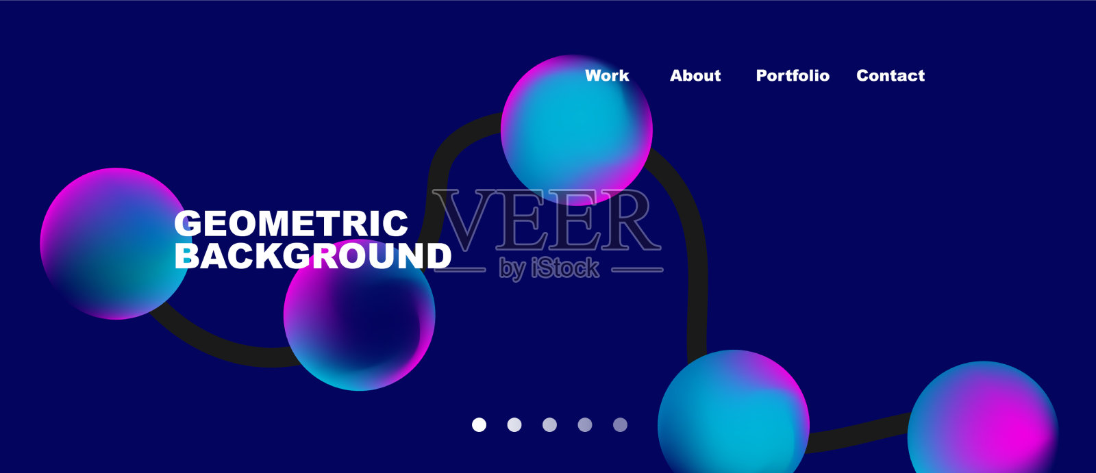 连接点几何着陆页面背景插画图片素材