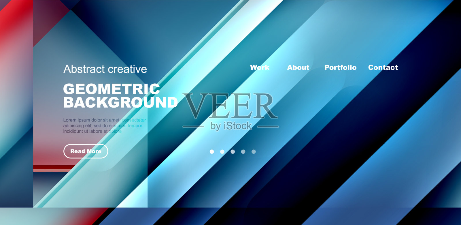 动态三角形设计与流体梯度颜色插画图片素材