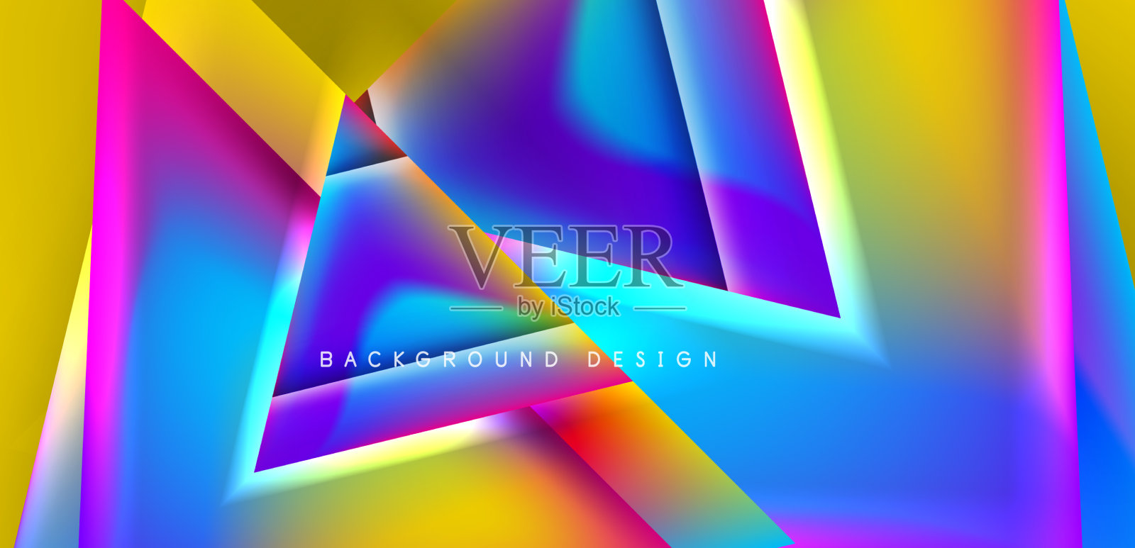 抽象烘焙与重叠三角形和设计模板素材