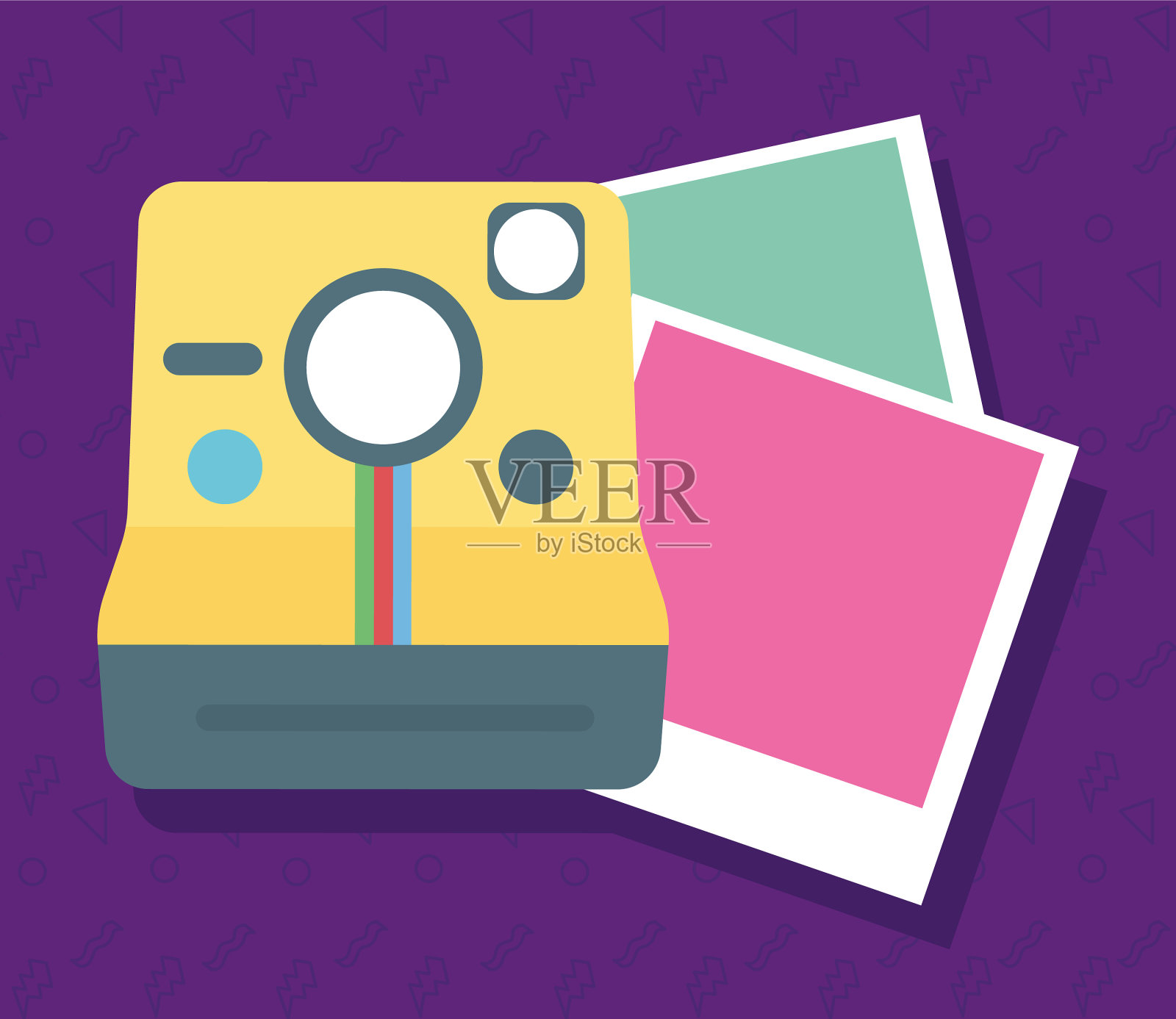 相机和图片九十年代风格插画图片素材