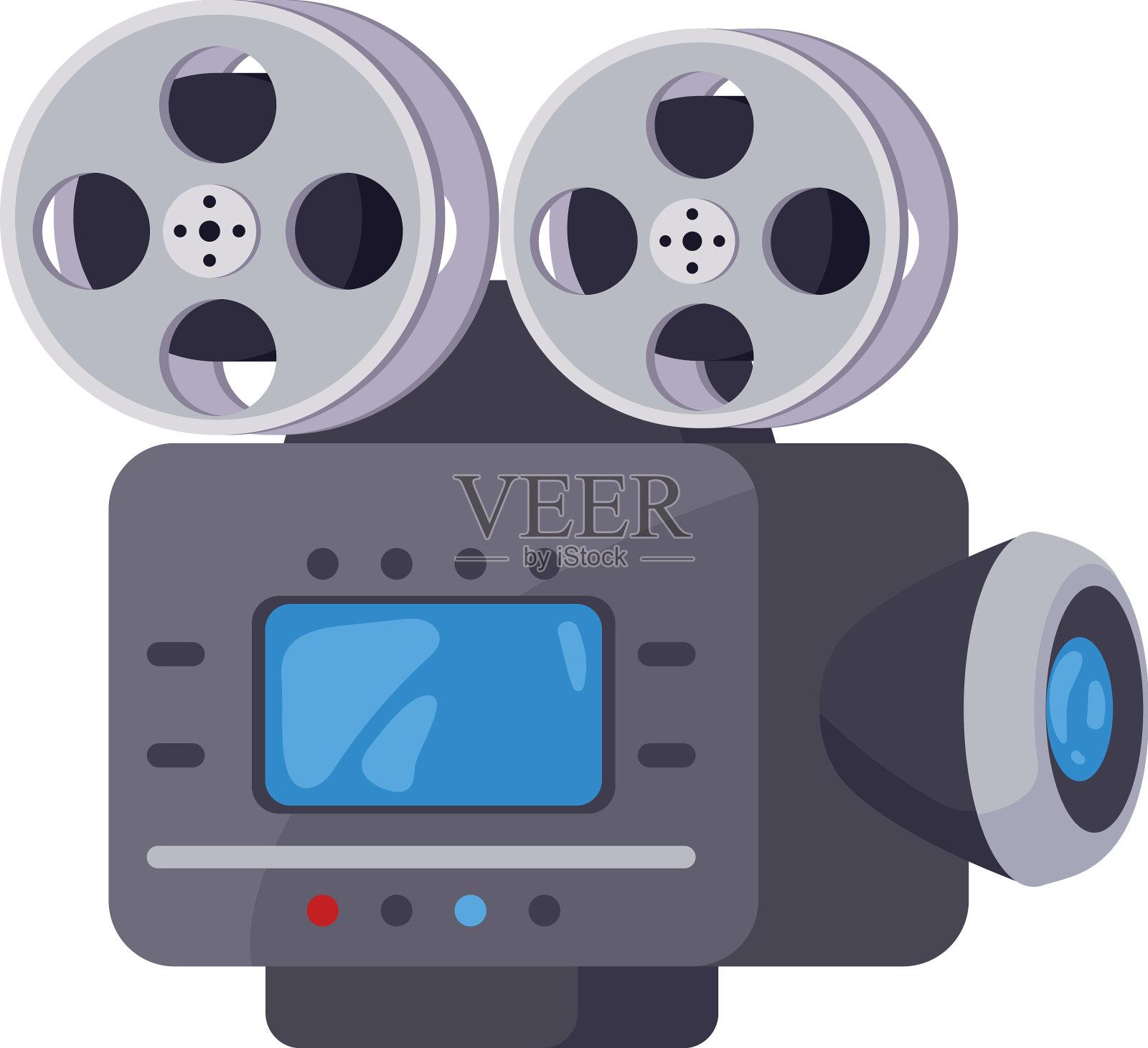 摄像胶片装置插画图片素材