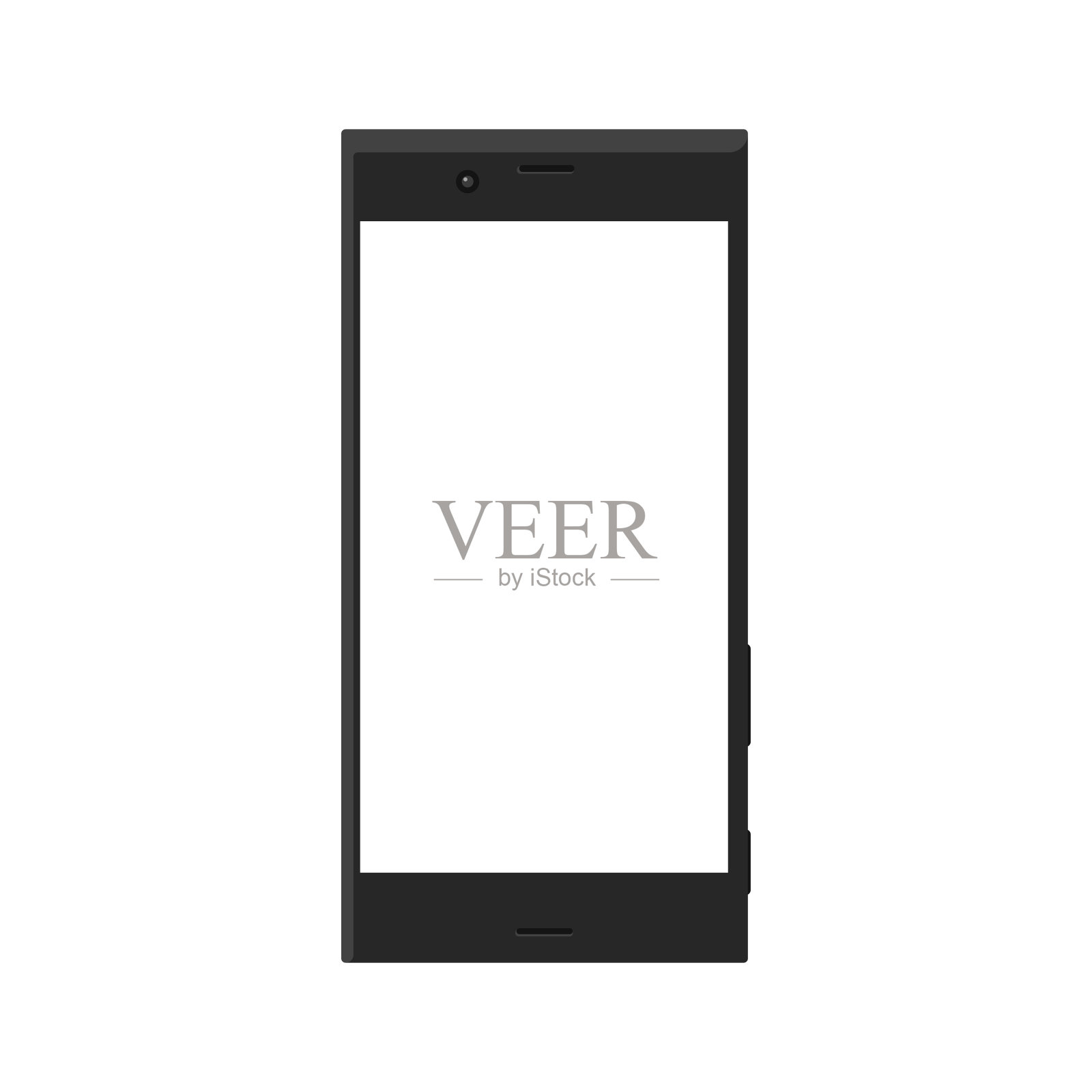 3d高质量矢量移动模型。超逼真的智能手机。演示模板的设备UI UX模型。手机边框与空白屏幕隔离模板。三维等距插图。插画图片素材