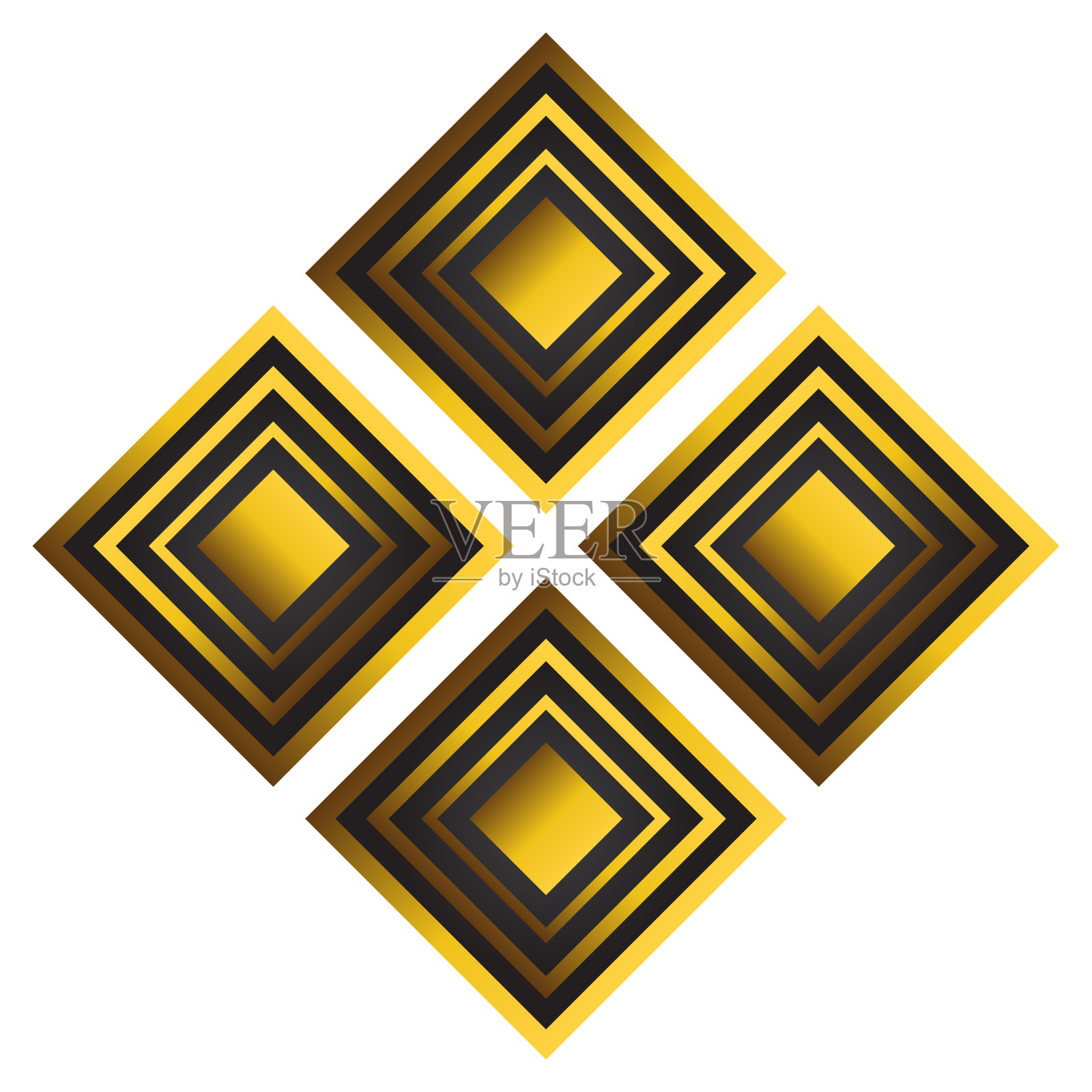 金色花卉装饰插图设计元素插画图片素材