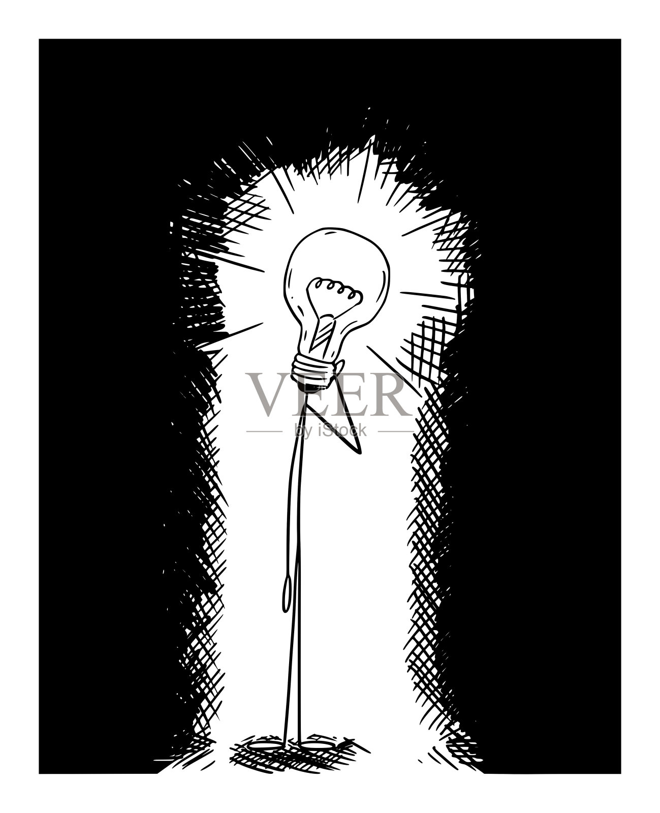 创意个性，矢量卡通简笔插图插画图片素材