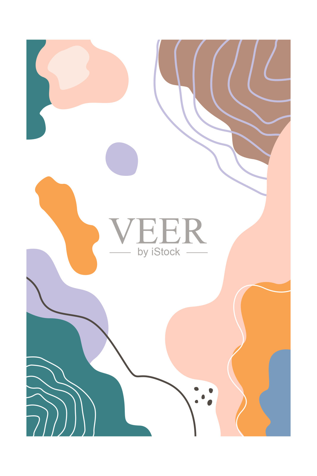 可打印抽象陶俑墙艺术装饰插画图片素材