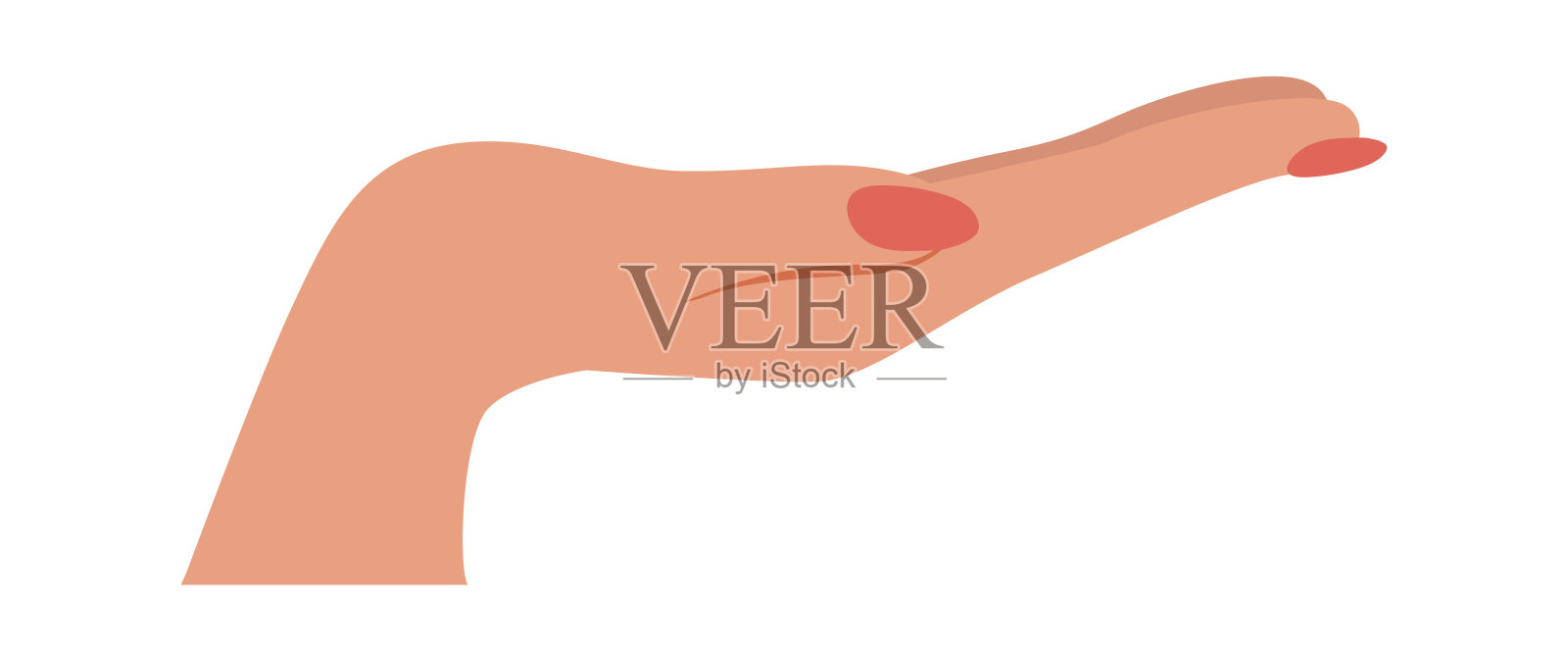 人手平面图标手指显示手势插画图片素材