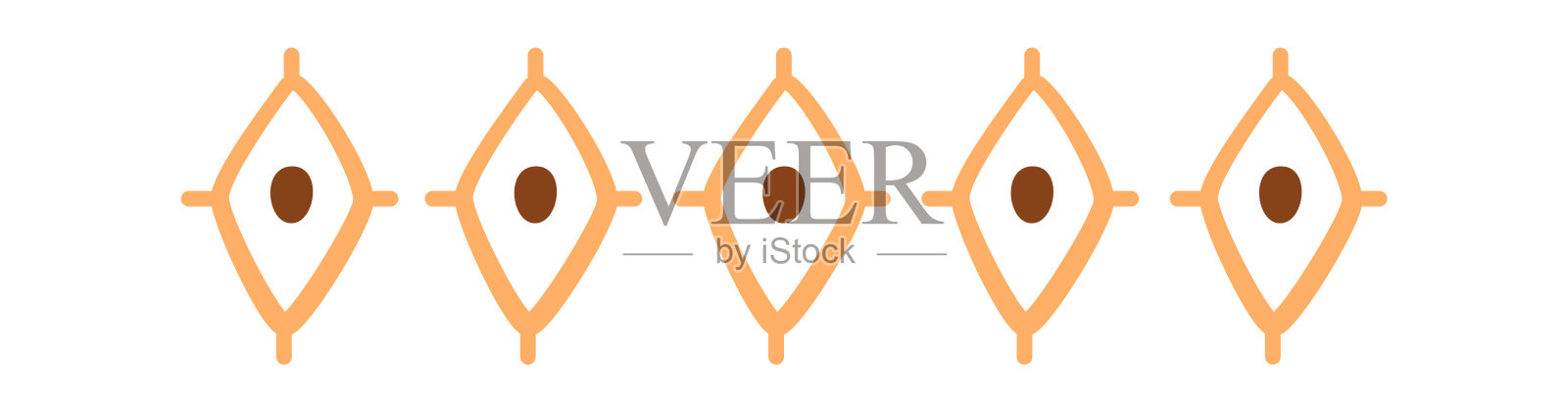 抽象非洲民族装饰平面图标插画图片素材