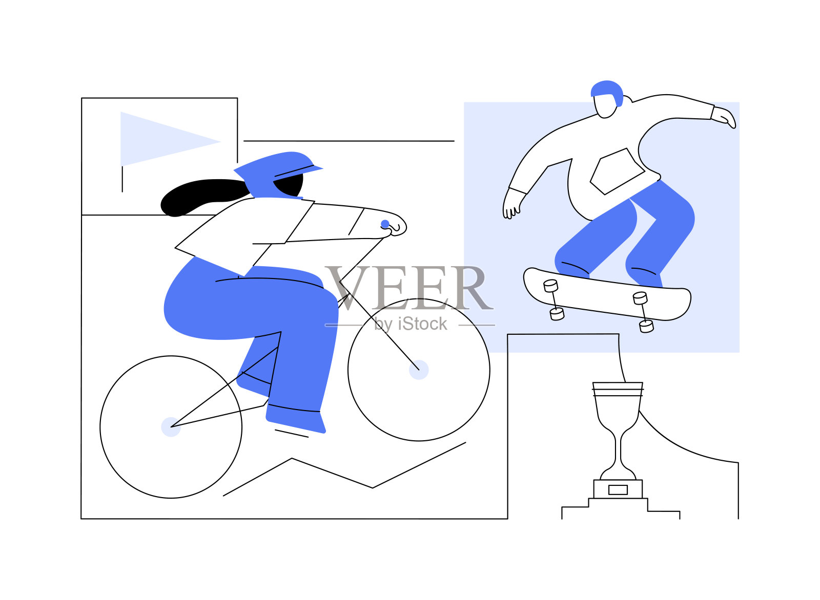 极端营地抽象概念矢量插图。插画图片素材