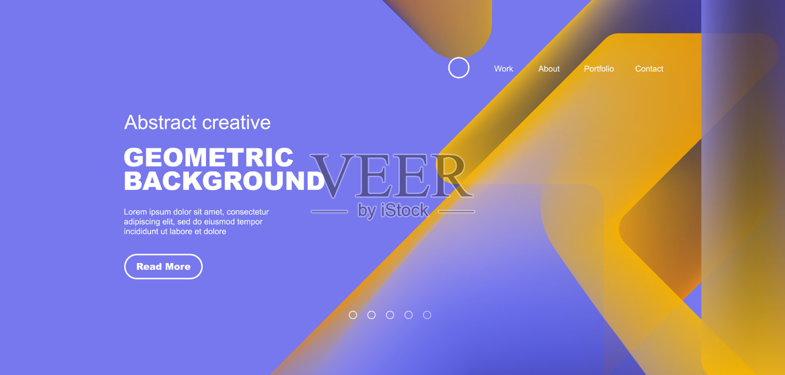 流体梯度三角形登陆页面背景插画图片素材