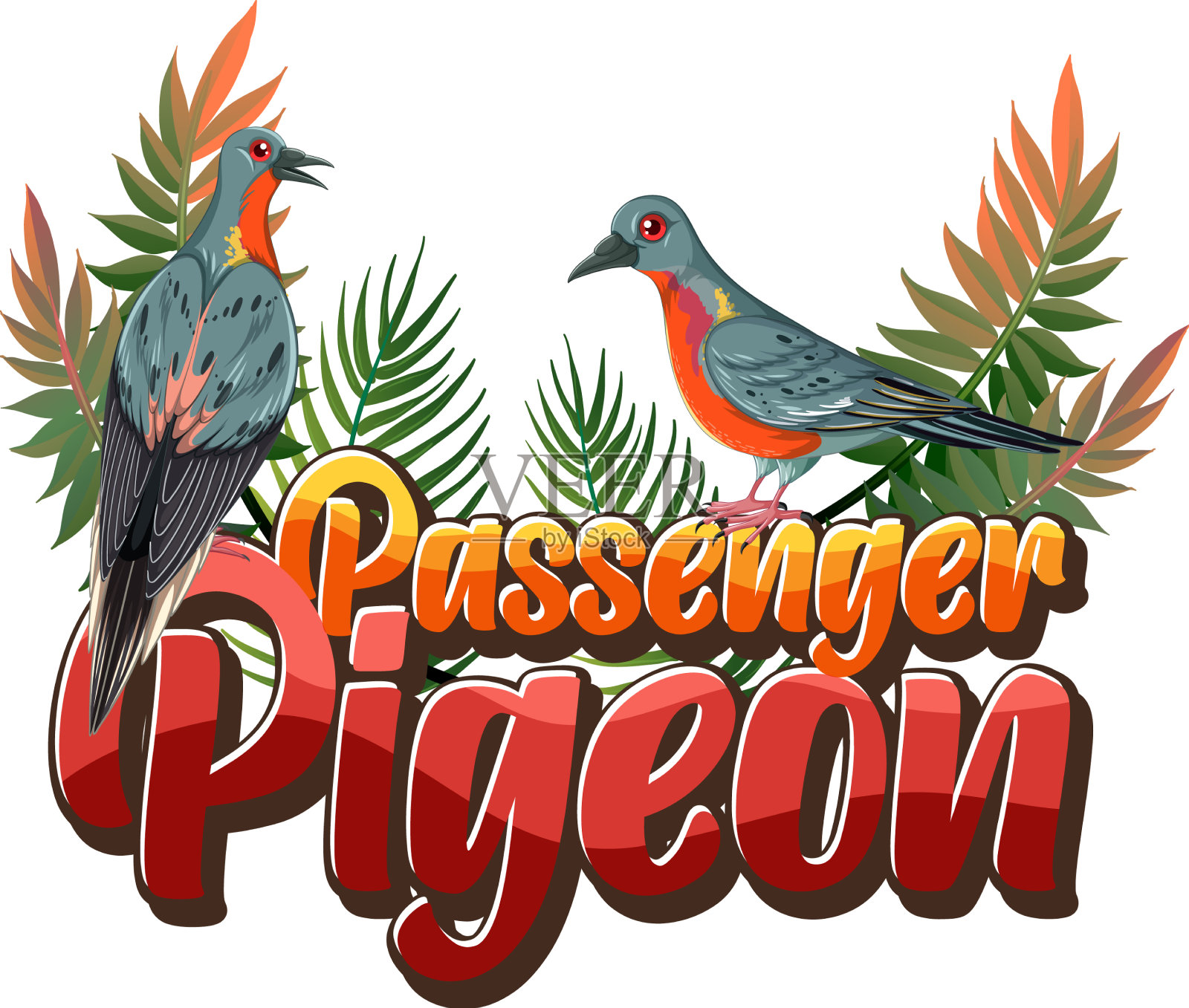 候鸽灭绝鸟设计元素图片