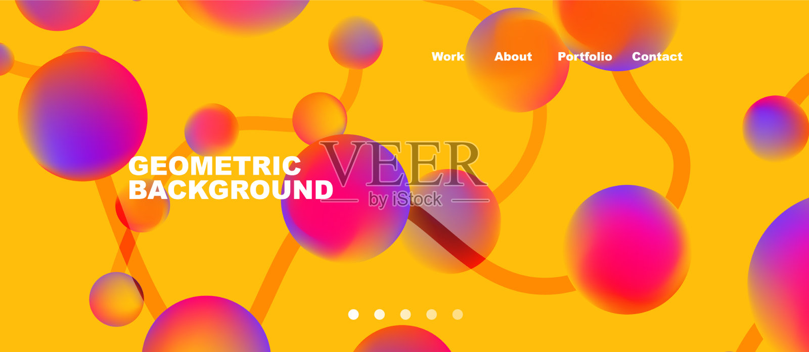 网络概念线点几何连接插画图片素材