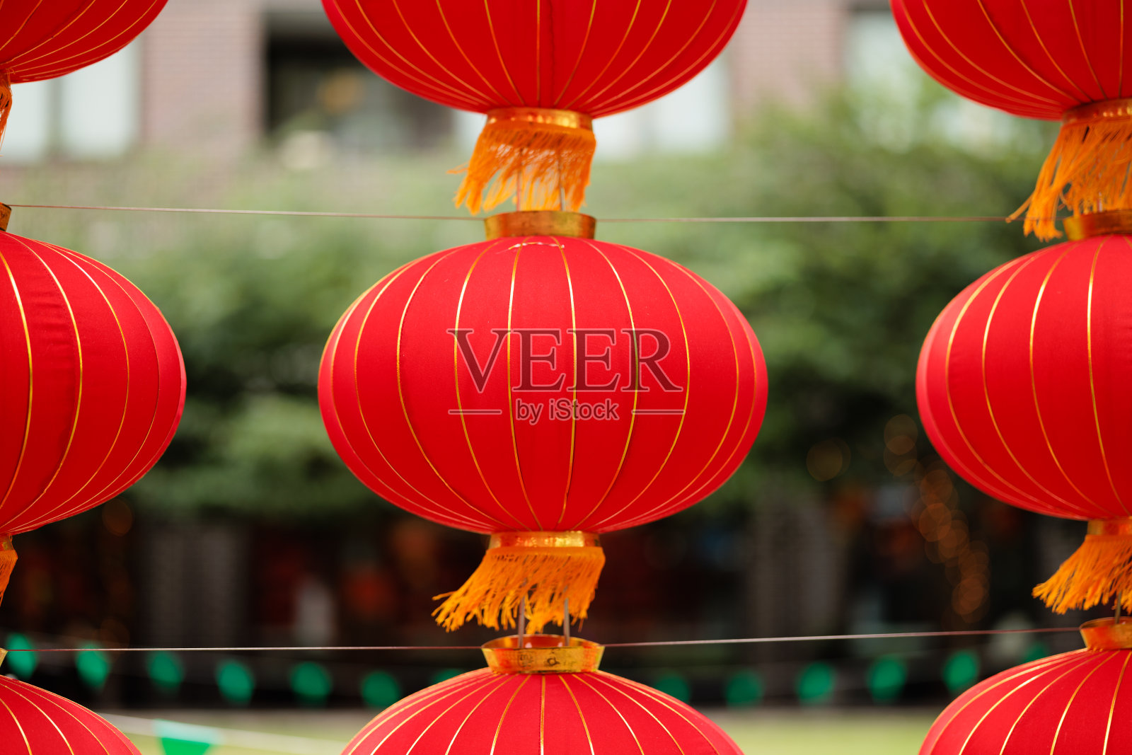 红灯笼装饰照片摄影图片