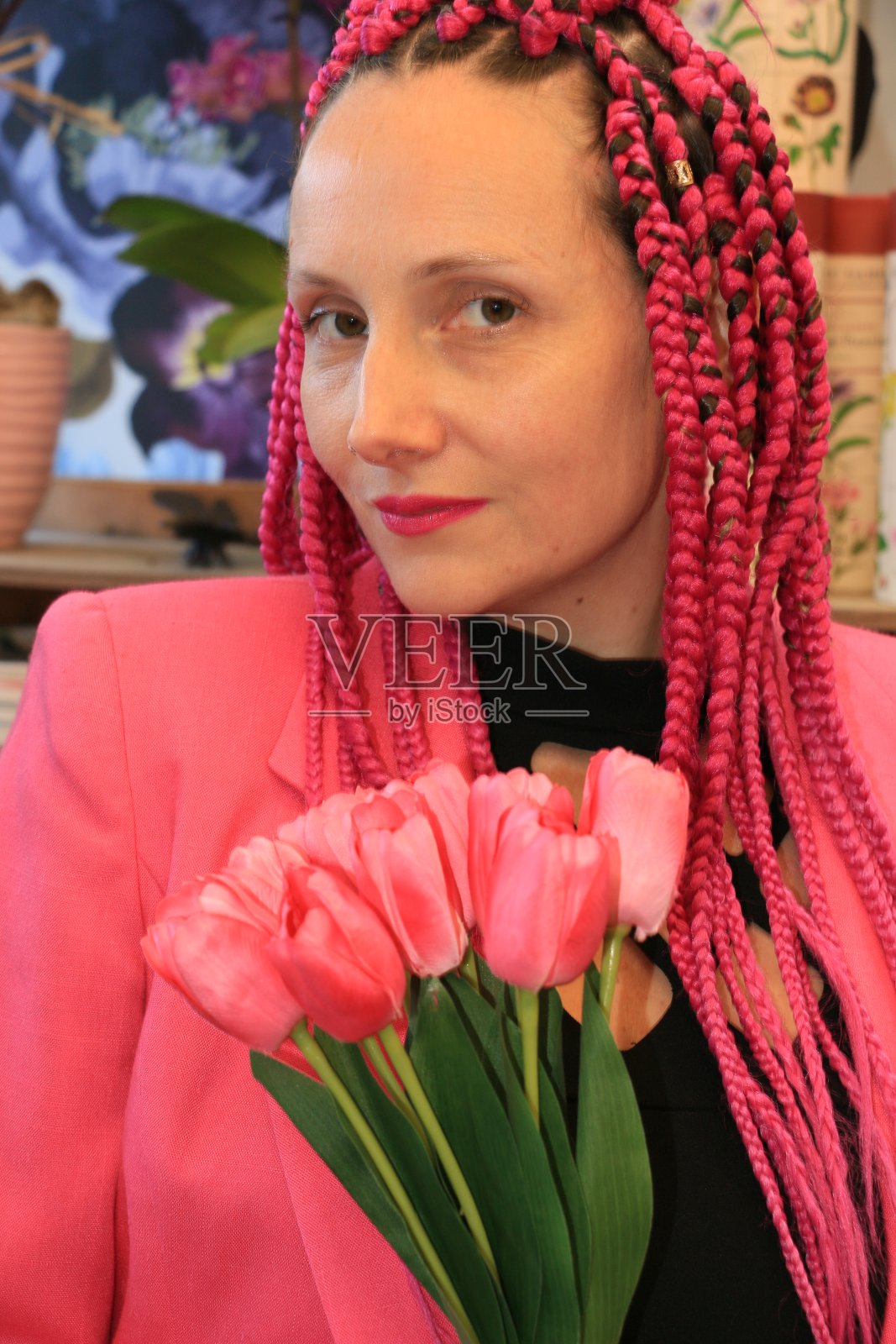 情人节全粉色照片摄影图片