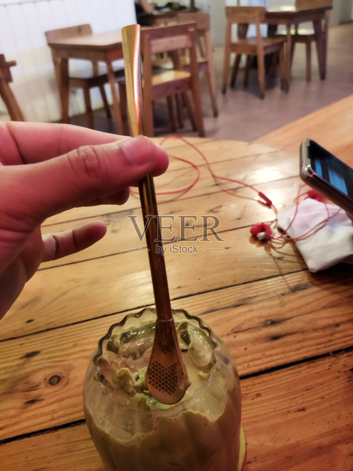 抹茶奶茶照片摄影图片