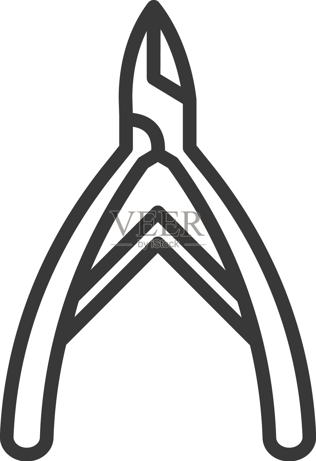 钳子标志指甲钳图标足疗标志设计元素图片