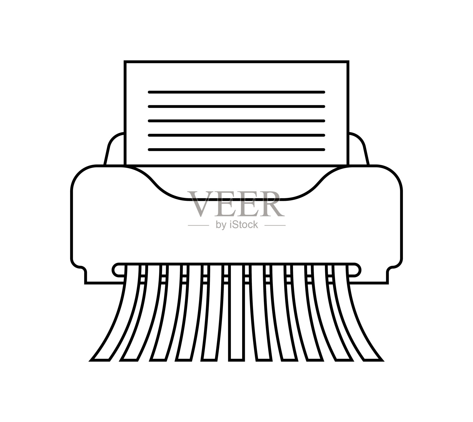 概述办公室设备文件矢量销毁说明插画图片素材