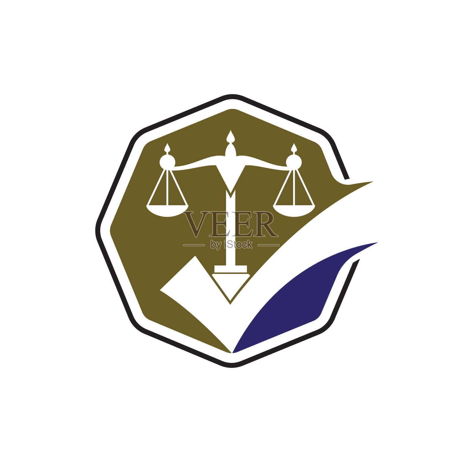 律所矢量设计。法尺度与检查符号图标矢量设计。插画图片素材